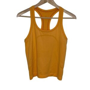 Lululemon Womens Swiftly Tech Racerback Tank Top 6 Orange Waist Length